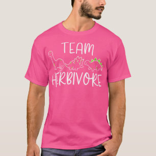 Vrouwen Team Herbivore Vegetarische Veggies Dinosa T-shirt