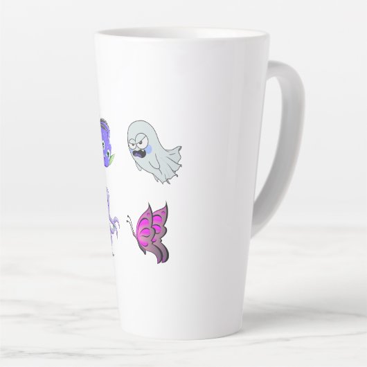 Vrouwen Tee Shirts, Mannen Shirten Latte Mok (Rechterhoek)