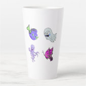 Vrouwen Tee Shirts, Mannen Shirten Latte Mok (Voorkant)