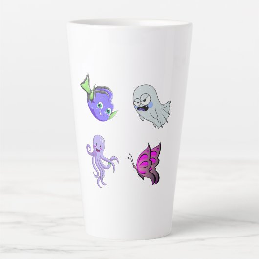 Vrouwen Tee Shirts, Mannen Shirten Latte Mok (Voorkant)