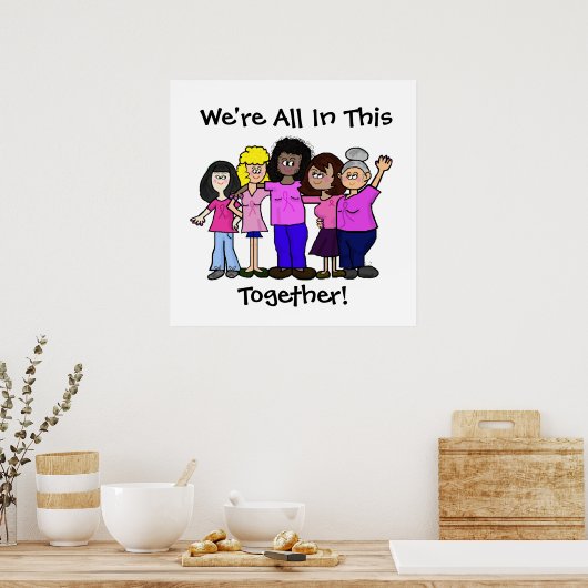 Vrouwen tegen borstkanker Poster (Keuken)