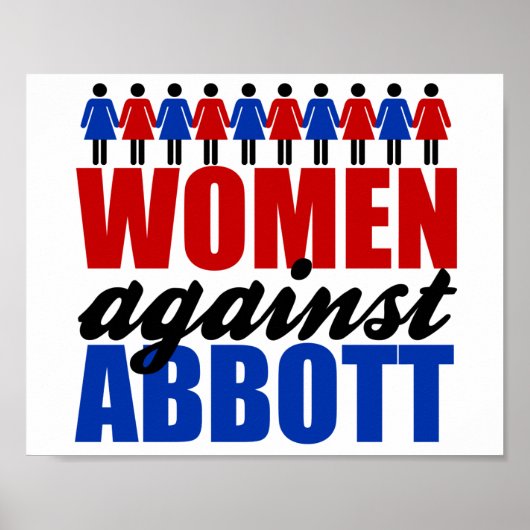 Vrouwen tegen Greg Abbott Texas Poster (Voorkant)