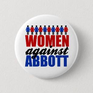 Vrouwen tegen Greg Abbott Texas Ronde Button 5,7 Cm