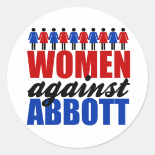 Vrouwen tegen Greg Abbott Texas Ronde Sticker