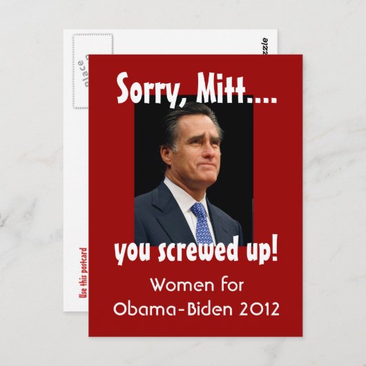 Vrouwen tegen Mitt Briefkaart (Voorkant / Achterkant)