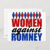 Vrouwen tegen Romney Briefkaart (Voorkant / Achterkant)