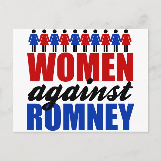 Vrouwen tegen Romney Briefkaart (Voorkant)