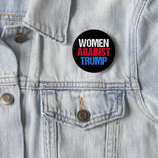 Vrouwen tegen Trump 2024 verkiezingen zwart Ronde Button 5,7 Cm (In situ)