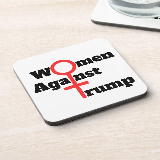 Vrouwen tegen Trump Beverage Coaster Bier Onderzetter (Linkerzijde)