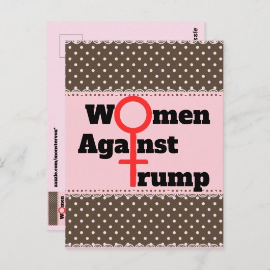 Vrouwen tegen Trump Briefkaart (Voorkant / Achterkant)