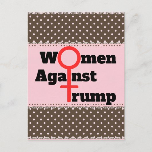 Vrouwen tegen Trump Briefkaart (Voorkant)