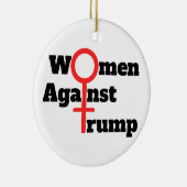 Vrouwen tegen Trump Keramisch Ornament (Rechts)