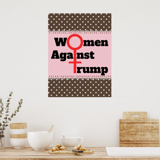 Vrouwen tegen Trump Poster (Keuken)