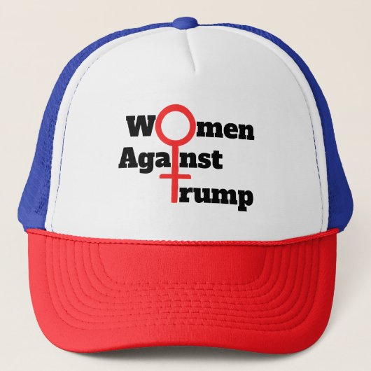 Vrouwen tegen Trump Trucker Hat Pet (Voorkant)
