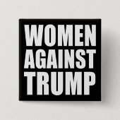 "VROUWEN TEGEN TRUMP" VIERKANTE BUTTON 5,1 CM (Voorkant)