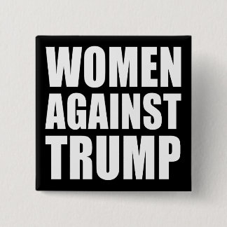 "VROUWEN TEGEN TRUMP" VIERKANTE BUTTON 5,1 CM