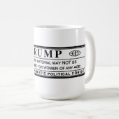 Vrouwen tegen Trump Waarschuwingslabel Koffiemok (Voorkant rechts)