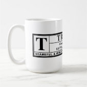 Vrouwen tegen Trump Waarschuwingslabel Koffiemok (Links)