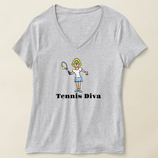 Vrouwen Tennis Diva T-Shirt - Blonde (Laagn)