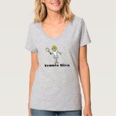 Vrouwen Tennis Diva T-Shirt - Blonde (Voorkant)