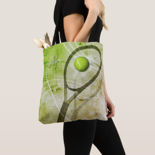 Vrouwen tennis monogrammed tote bag