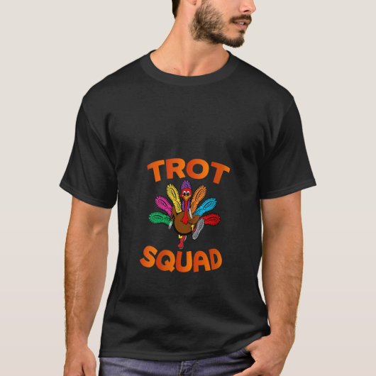 Vrouwen Thanksgiving Dag Running Turkije Trot Squa T-shirt (Voorkant)
