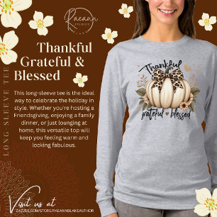 Vrouwen Thanksgiving T-shirt met lang Sleeve