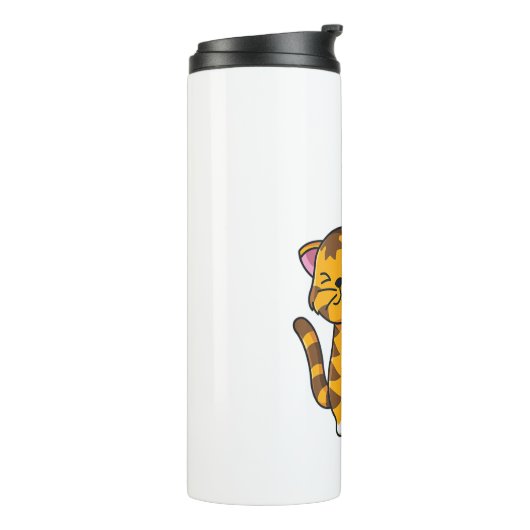 Vrouwen Tijger en Eenhoorn Schattigee Zoo Dieren K Thermosbeker (Gedraaid links)