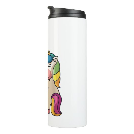 Vrouwen Tijger en Eenhoorn Schattigee Zoo Dieren K Thermosbeker (Geroteerd rechts)