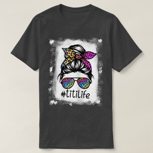 Vrouwen Titi Life Bleaching TitiLife Tie Dye Leopa T-shirt (Design voorkant)
