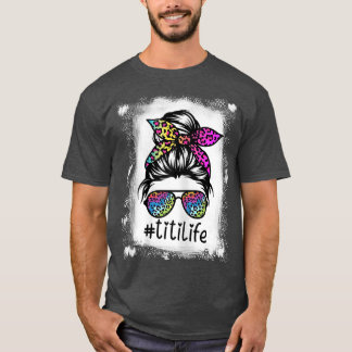 Vrouwen Titi Life Bleaching TitiLife Tie Dye Leopa T-shirt