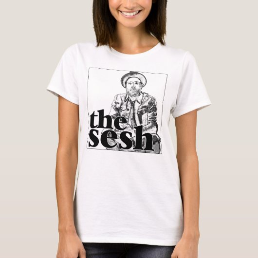 Vrouwen "Todd Kessler in The Sesh" Witte T-shirt (Voorkant)