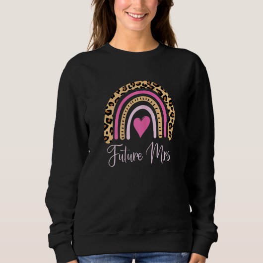 Vrouwen Toekomst Mrs Leopard Rainbow Bruid Trui (Voorkant)