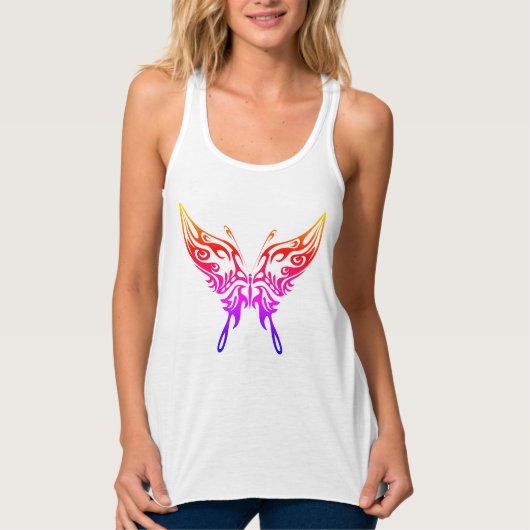 Vrouwen Top, 'Butterfly Aura' ontwerp Tanktop (Voorkant)