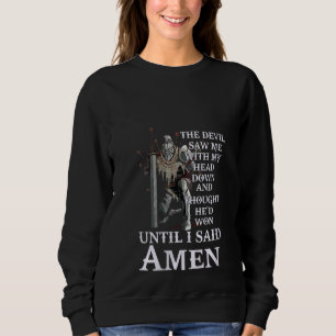 Vrouwen tot ik Amen Christelijk zei voor de Kerk F Trui