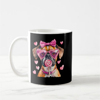 Vrouwen Trendy Schattigee Boxer Mom Bow Hondenlief Koffiemok