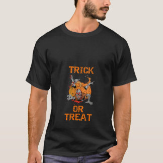 Vrouwen Trick or treat Zombie Pompoen Halloween V  T-shirt