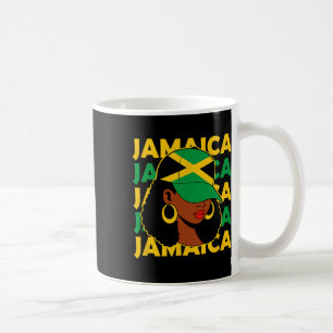 Vrouwen Trots Jamaanse Patriottische Afro Zwarte V Koffiemok