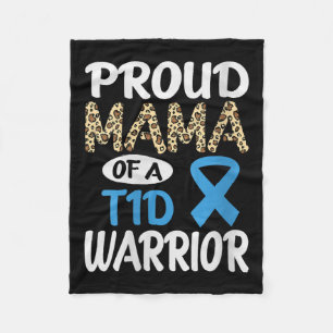 Vrouwen Trots Mama van een T1D Warrior V-hals Fleece Deken