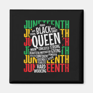 Vrouwen Trots Melanin Mom Juneteenth Black Queen A Magneet