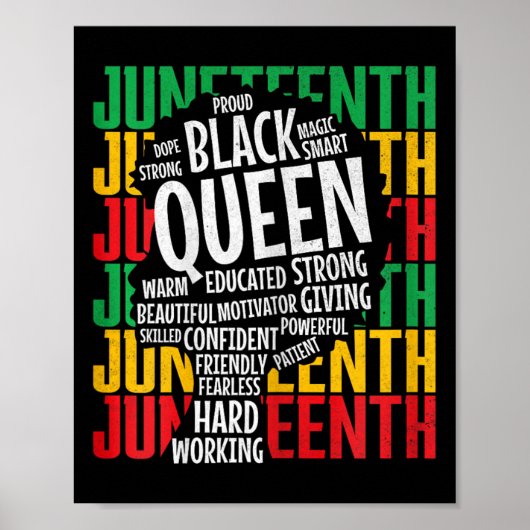 Vrouwen Trots Melanin Mom Juneteenth Black Queen A Poster (Voorkant)