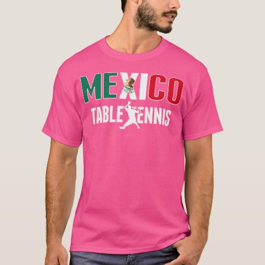 Vrouwen Trots Mexico Tafeltennis Fans Jersey Mexic T-shirt (Voorkant)