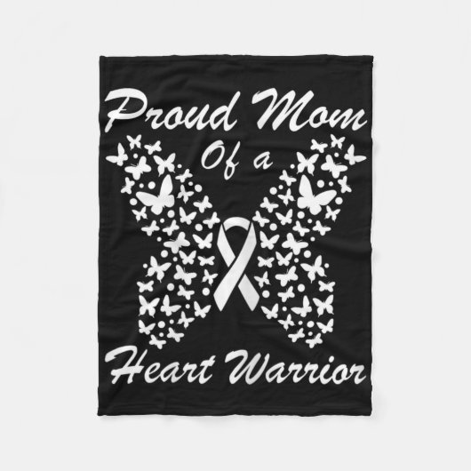 Vrouwen Trots Moeder Van Een Hart Strijder Hartzie Fleece Deken (Voorkant)