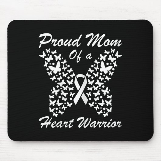 Vrouwen Trots Moeder Van Een Hart Strijder Hartzie Muismat (Voorkant)