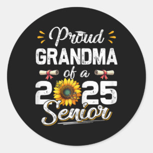 Vrouwen trots oma van een CL van 2025 senior retro Ronde Sticker