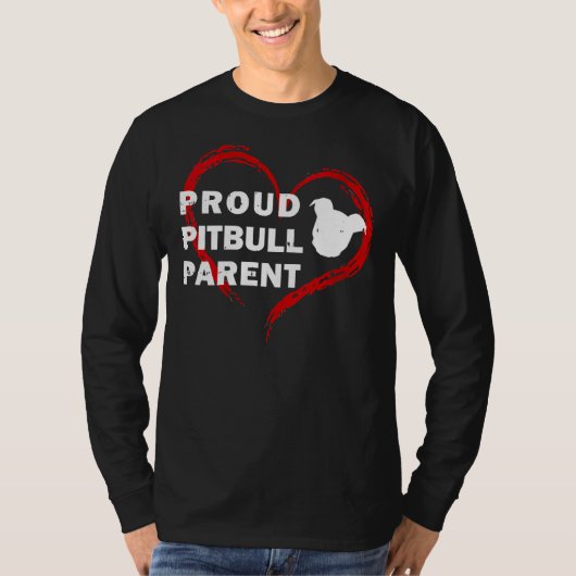 Vrouwen Trots Pitbull Ouder Grappige Pitbull Terri T-shirt (Voorkant)