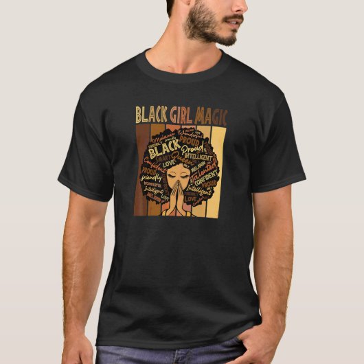 Vrouwen Trots Zwarte Afro Juneteenth Zwarte Geschi T-shirt (Voorkant)