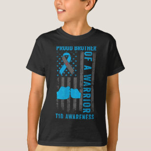 Vrouwen trotse broer van een T1D Warrior Type 1 Di T-shirt