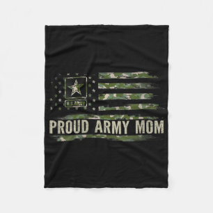 Vrouwen Trotse Leger Moeder Camo Amerikaanse Vlag Fleece Deken