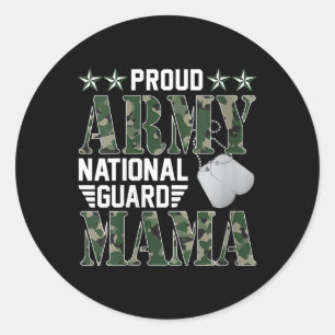 Vrouwen Trotse Leger Nationale Garde Mama Militair Ronde Sticker